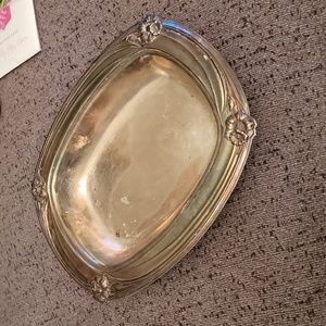 Antique silver plated serving dish